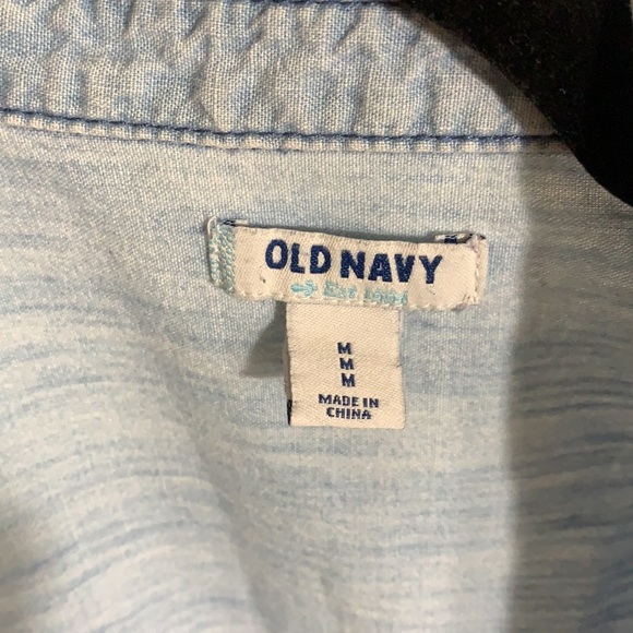 Blue an jean button up - Picture 3 of 4